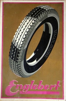 Englebert Tires  1950 original Advertisingplate (5595)